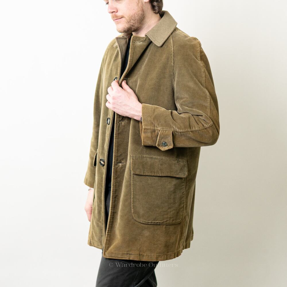 Vintage 1960's Cresco Corduroy Sherpa Lined Collared Coat - Picture 5 of 12